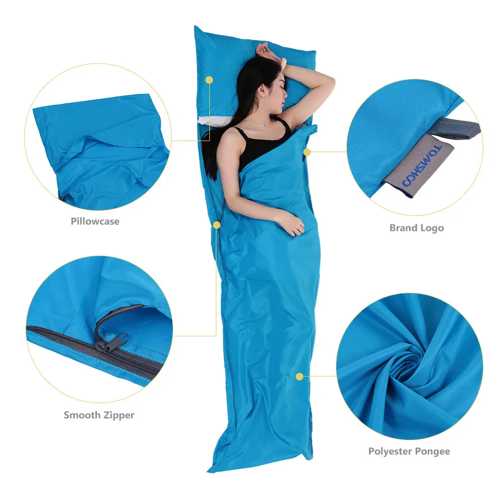 TOMSHOO Schlafsack-Innenbezug 70x210cm mit Kopfkissenbezug – clever-campen Ansicht 5