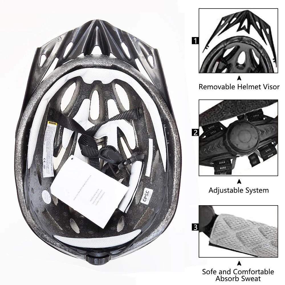 Leichter Fahrradhelm mit Komfortpolsterung für Damen – clever-campen Ansicht 3
