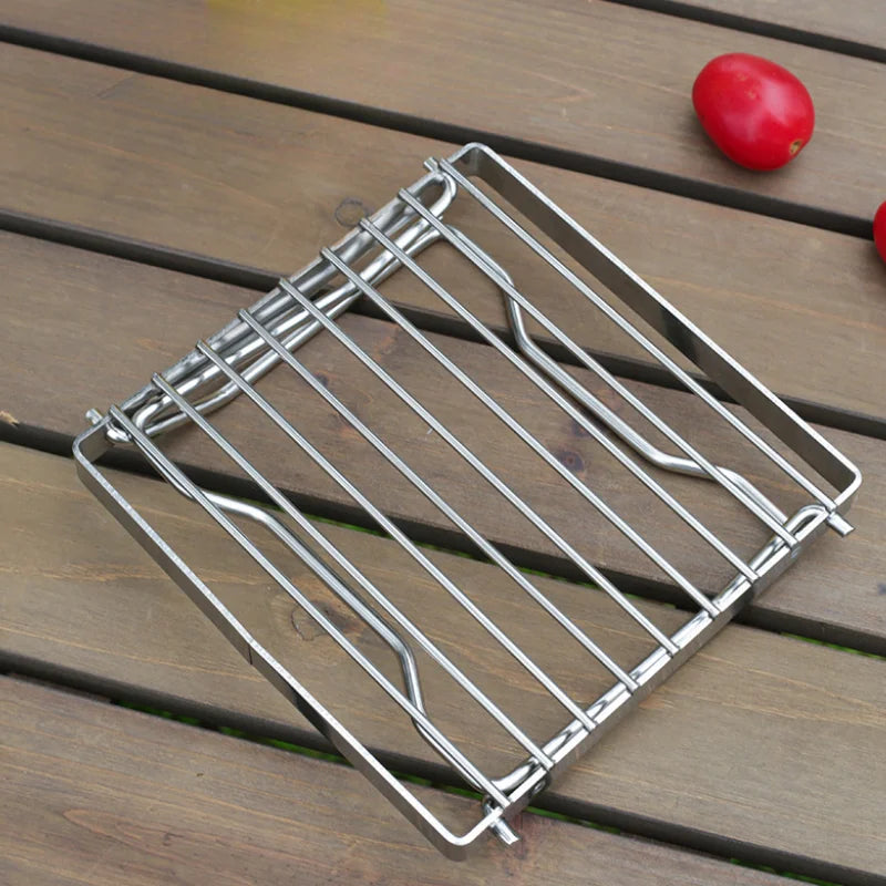 Tragbarer Edelstahl Campingkocher Halter faltbar – clever-campen Ansicht 5