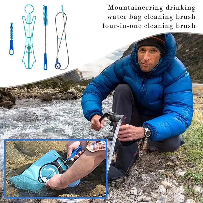 4-in-1 Reinigungsset für Trinkblasen & Wasserbeutel – clever-campen Ansicht 2