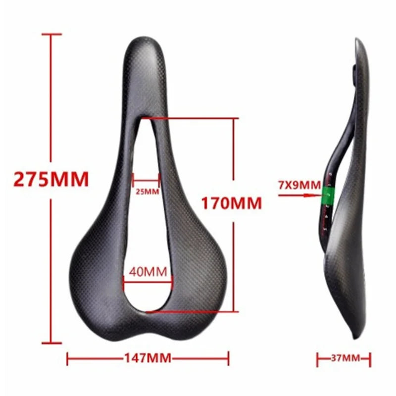 Ultraleichter Carbon Fahrrad-Sattel mit grossem Loch – clever-campen Ansicht 2