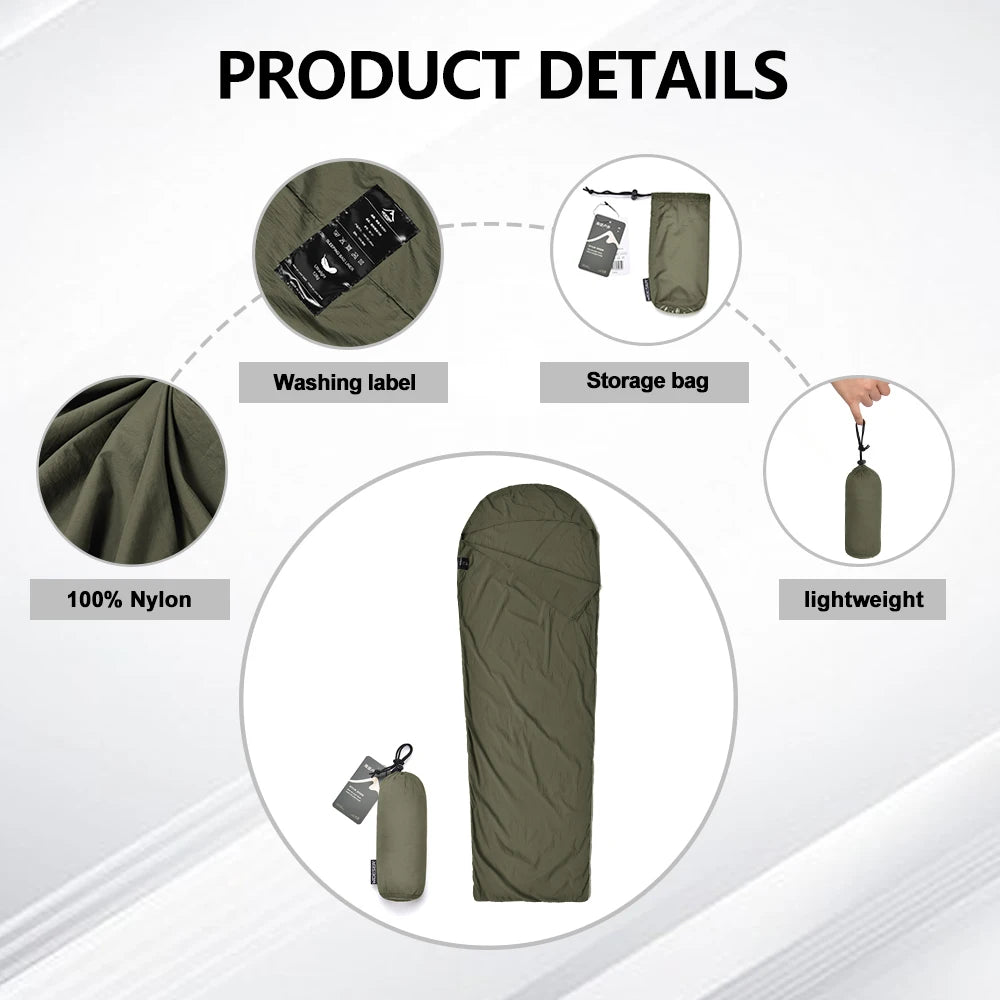 Ultraleichter Mumien-Schlafsack-Inlett für Camping & Outdoor – clever-campen Ansicht 5