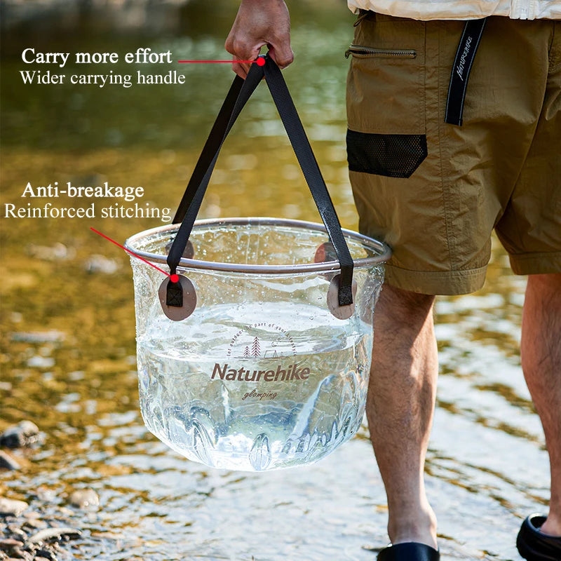 Naturehike Faltbarer 20L Rundbehälter für Outdoor – clever-campen Ansicht 4