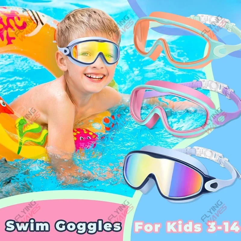 Bunte Kinder-Schwimmbrille mit breitem Sichtfeld – clever-campen Ansicht 6