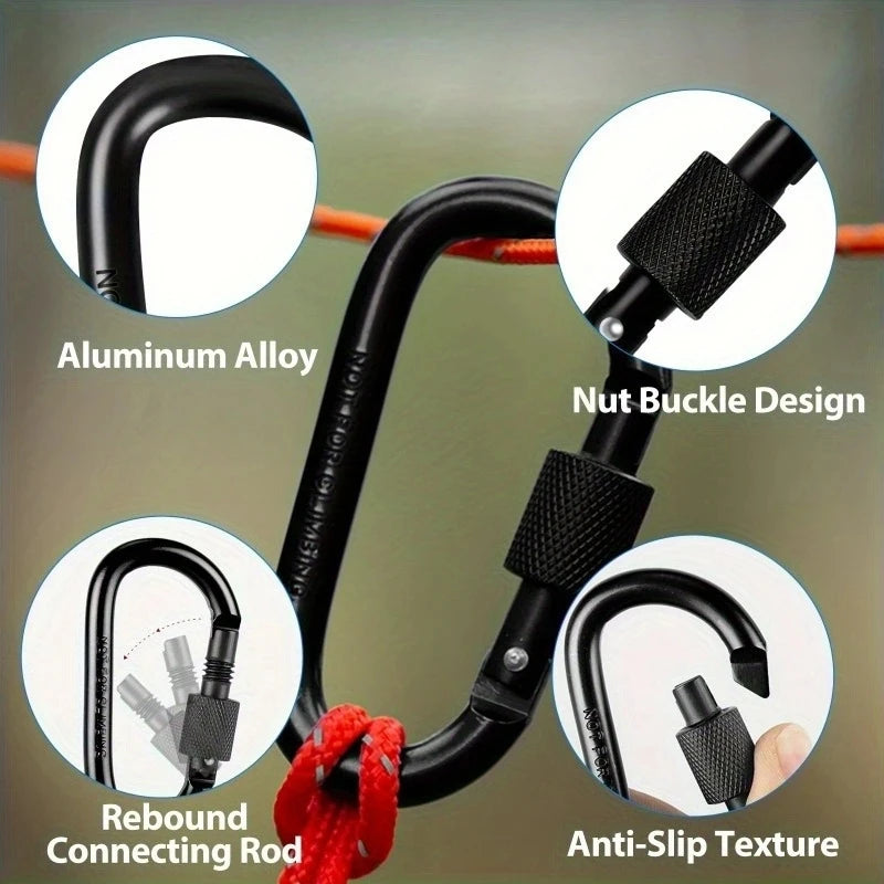 Aluminium D-Ring Karabiner für Hängematten und Outdoor – clever-campen Ansicht 5
