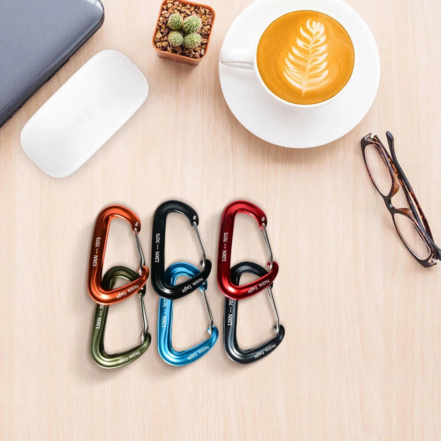 12kN Karabiner Set für Hängematten und Outdoor-Aktivitäten – clever-campen Ansicht 5