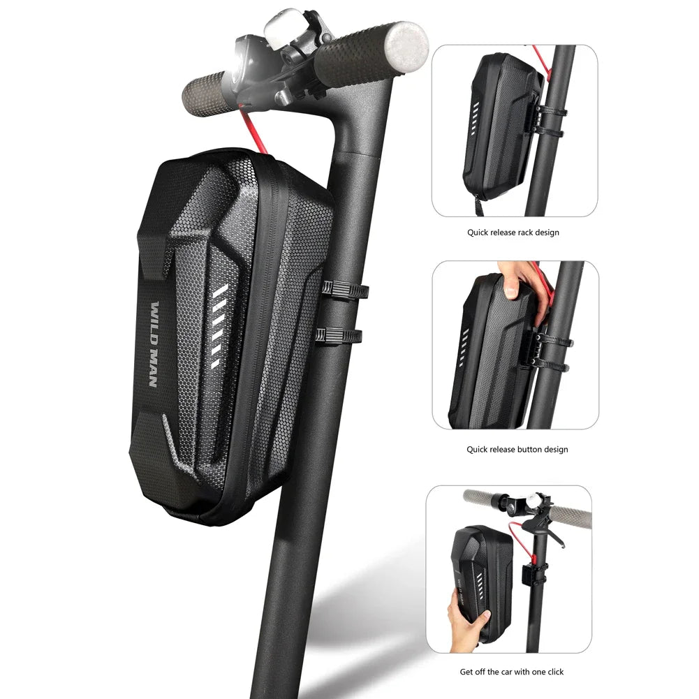 Wasserdichte Fronttasche für E-Scooter – Grosses Volumen – clever-campen Ansicht 3