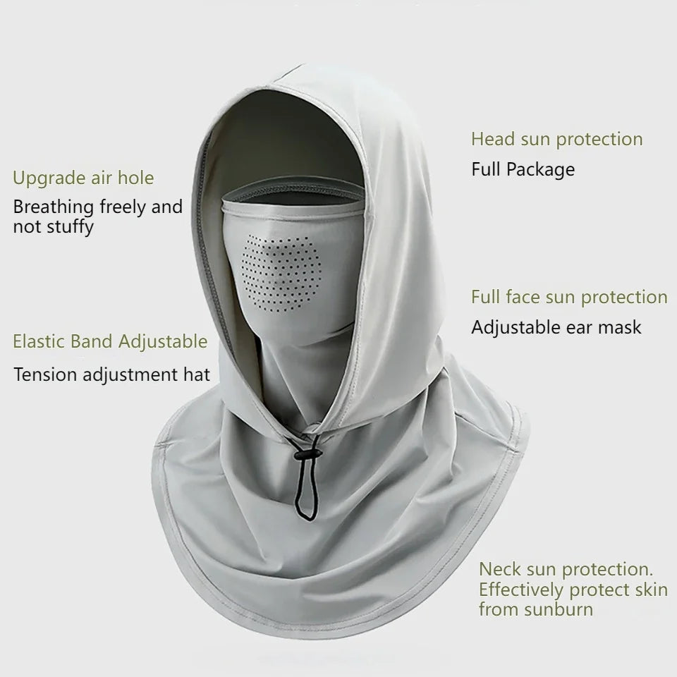 Atmungsaktive Sonnenhaube mit Gesichtsschutz für Outdoor – clever-campen Ansicht 4