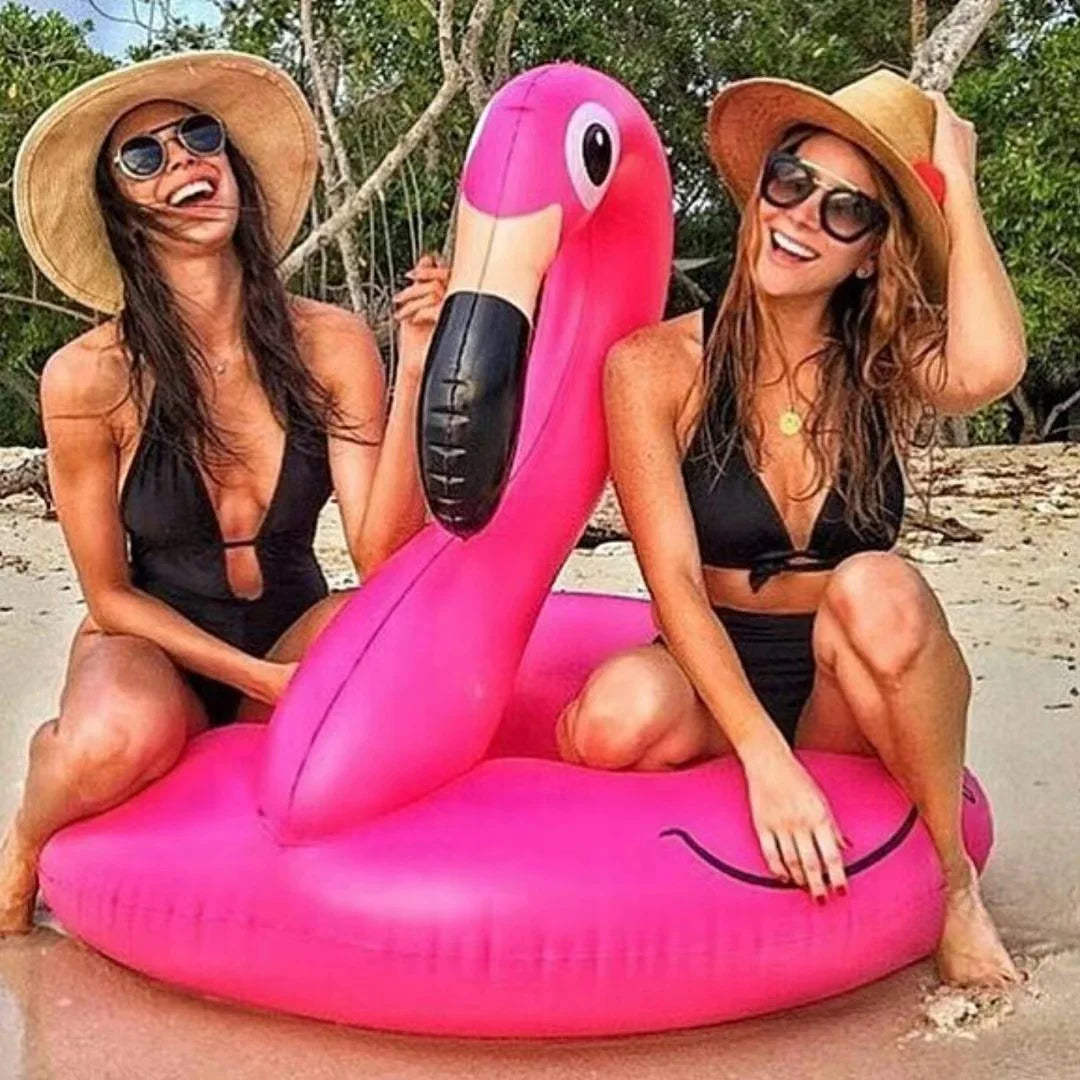 PVC Aufblasbarer Flamingo Schwimmring für Erwachsene – clever-campen Ansicht 4