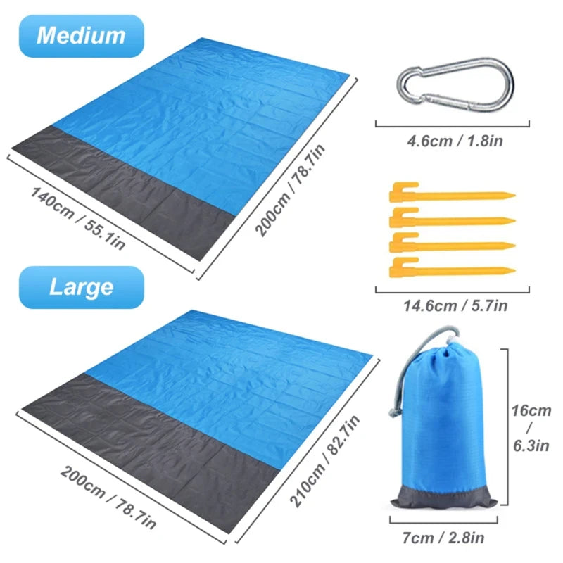 Wasserdichte Strandmatte Extra Gross Faltbare Campingdecke – clever-campen Ansicht 4