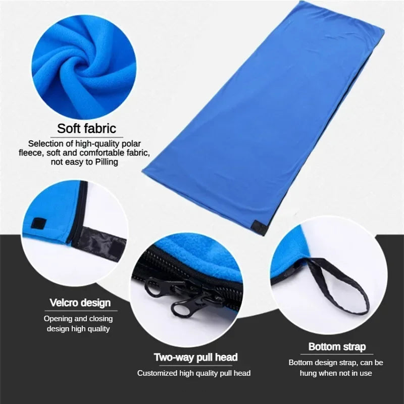 Ultraleichter Fleece Schlafsack für Camping und Reisen – clever-campen Ansicht 2