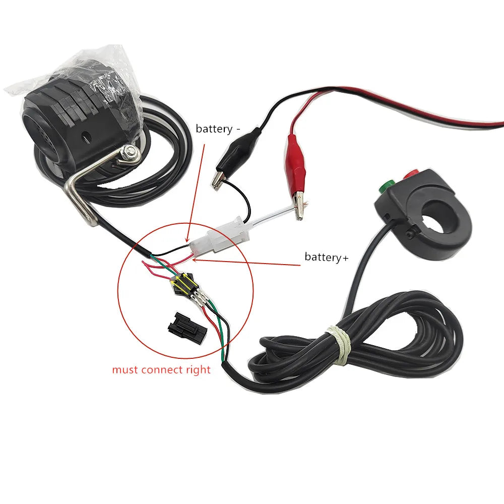 Wasserdichte 12W LED Fahrradlampe mit Hornschalter – clever-campen Ansicht 6