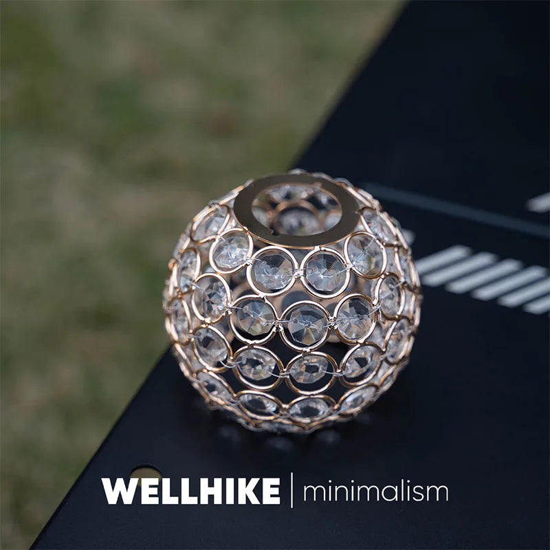 WELLHIKE Campinglaterne mit Kristall-Lampenschirm – clever-campen Ansicht 4