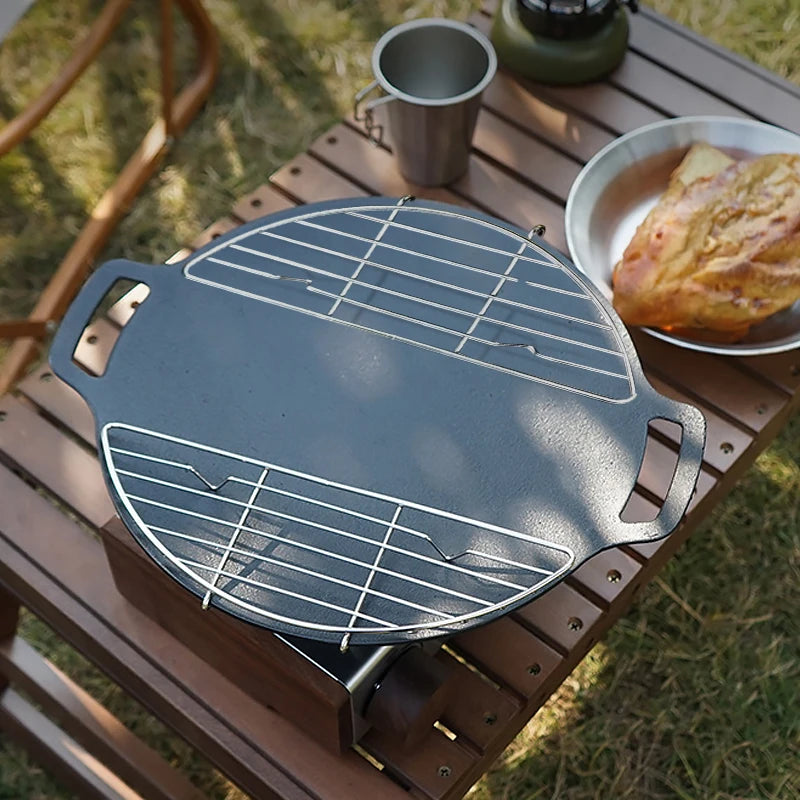 Edelstahl Grillplatte für Camping und Outdoor – clever-campen Ansicht 4