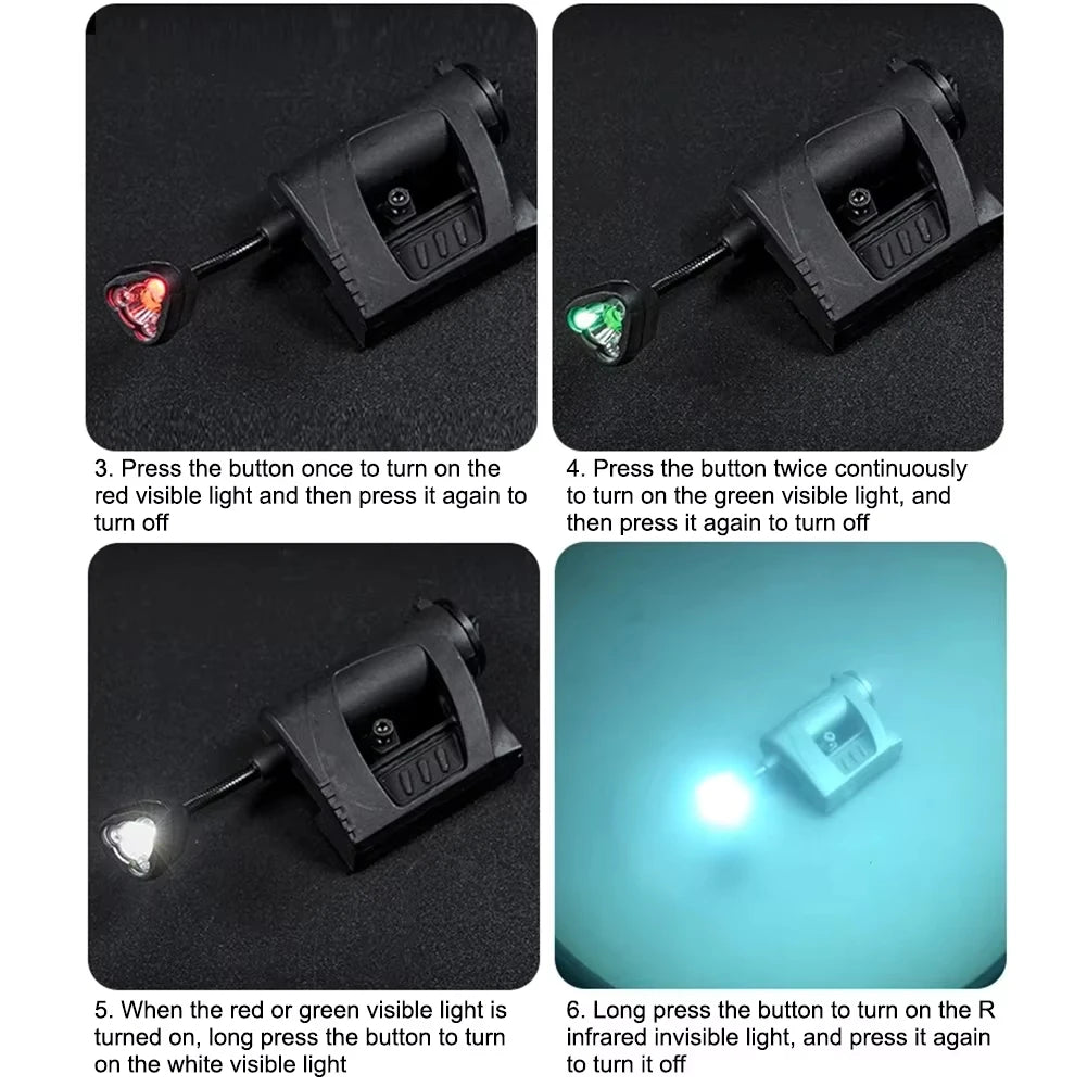 Taktische LED Helmleuchte mit vier Modi – clever-campen Ansicht 3