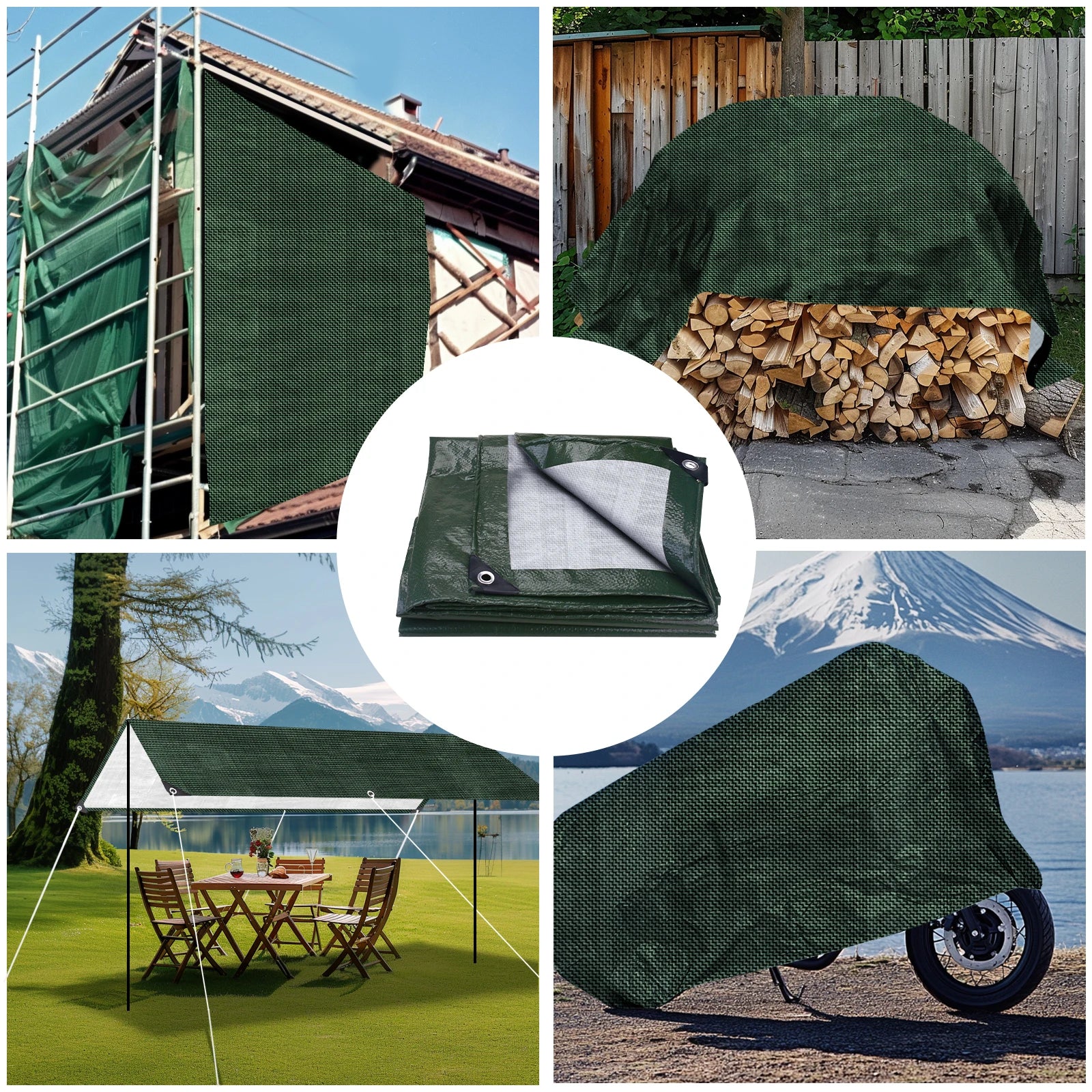 Wasserdichtes PE Tarp Sonnensegel für Camping & Garten – clever-campen Ansicht 6