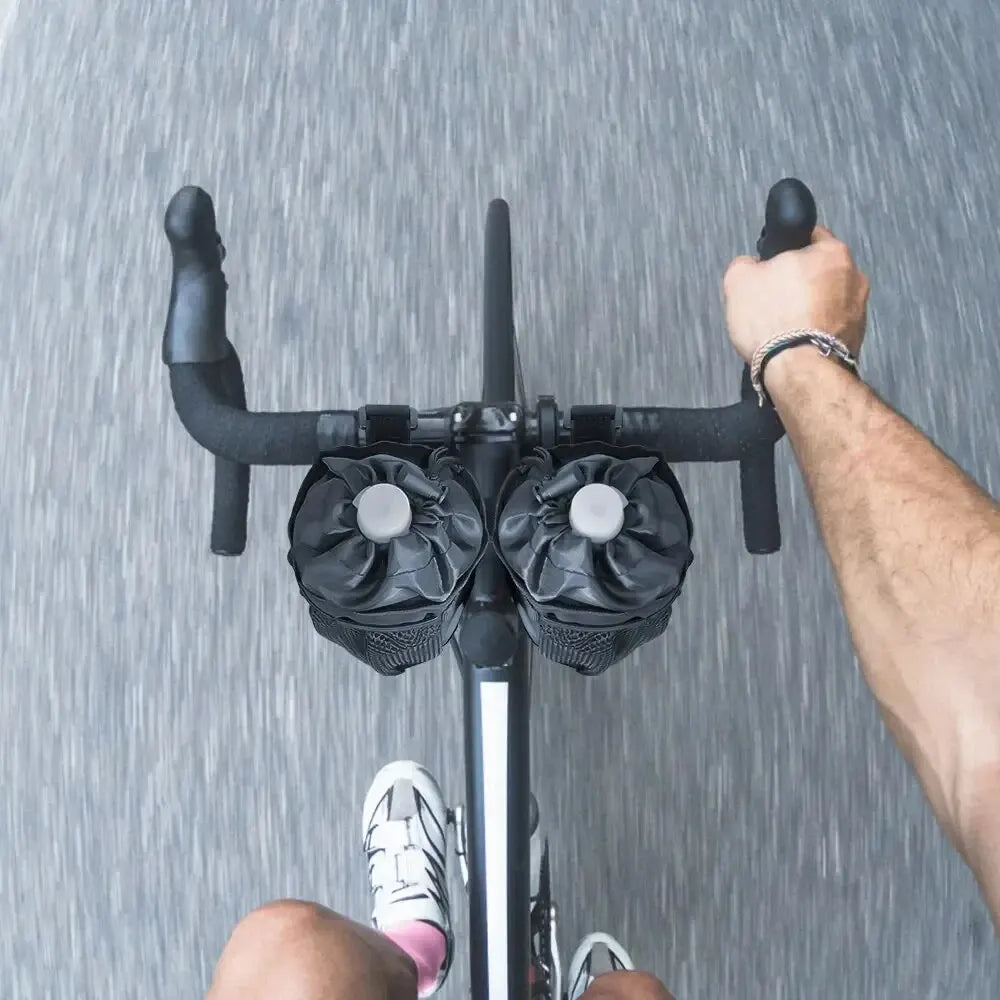 Fahrradflasche Halterung mit Netz-Taschen für Getränke – clever-campen Ansicht 4