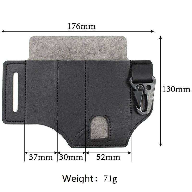 Praktische Werkzeugtasche aus Leder für Outdoor-Aktivitäten – clever-campen Ansicht 5