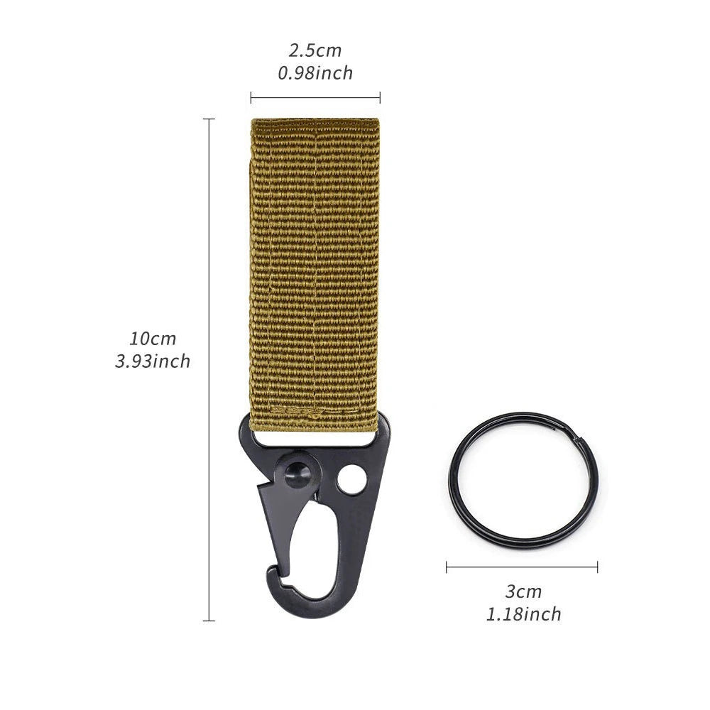 Taktischer Nylon Karabiner Clip für Rucksäcke – clever-campen Ansicht 2