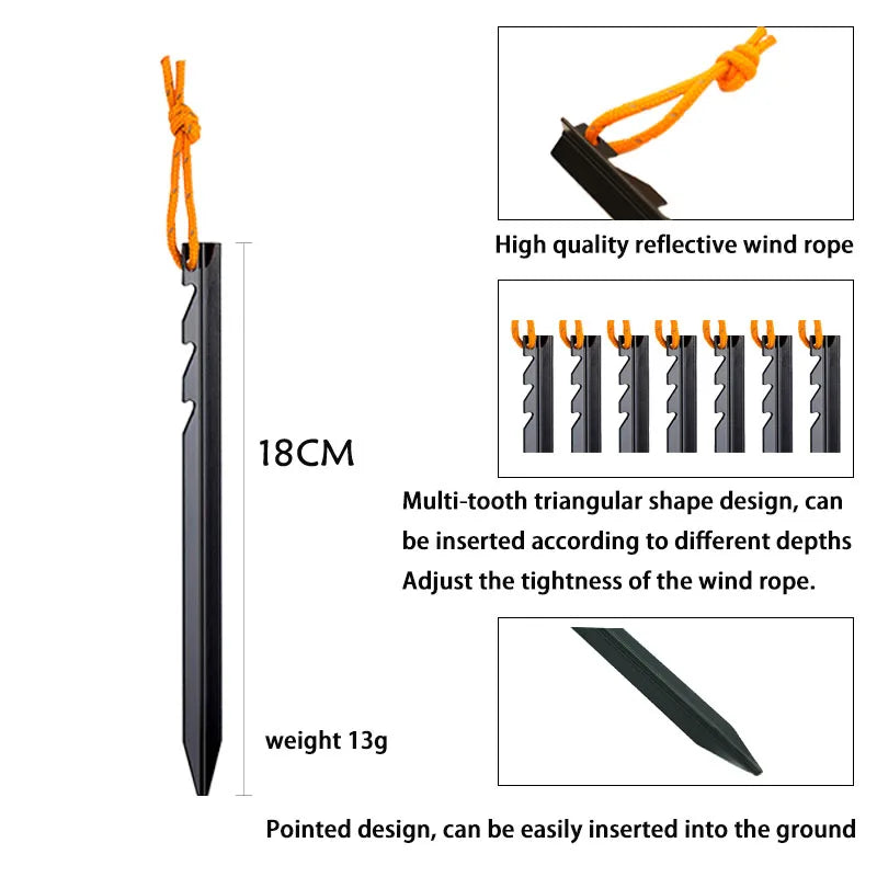 Aluminium Zeltpflöcke 18cm - Robuste Camping Zubehör – clever-campen Ansicht 3