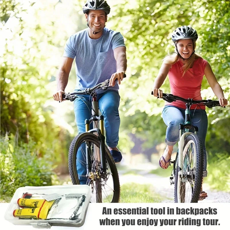 Fahrrad Reparaturset mit Vulkanisier-Patches und Werkzeugen – clever-campen Ansicht 6