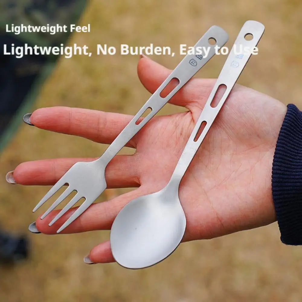 Leichtes Camping Besteckset aus Titanlegierung – clever-campen Ansicht 2