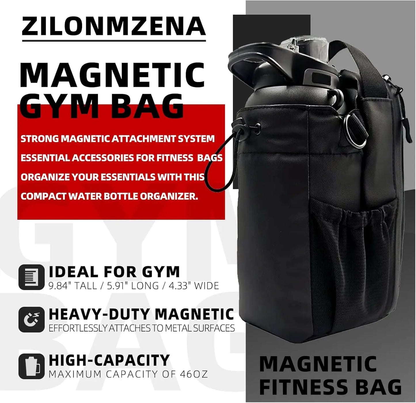 Magnetische Trinkflasche Tasche für Sport und Outdoor – clever-campen Ansicht 3