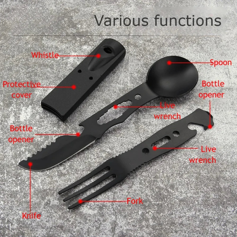 Multifunktionales Camping Besteckset aus Edelstahl – clever-campen Ansicht 4