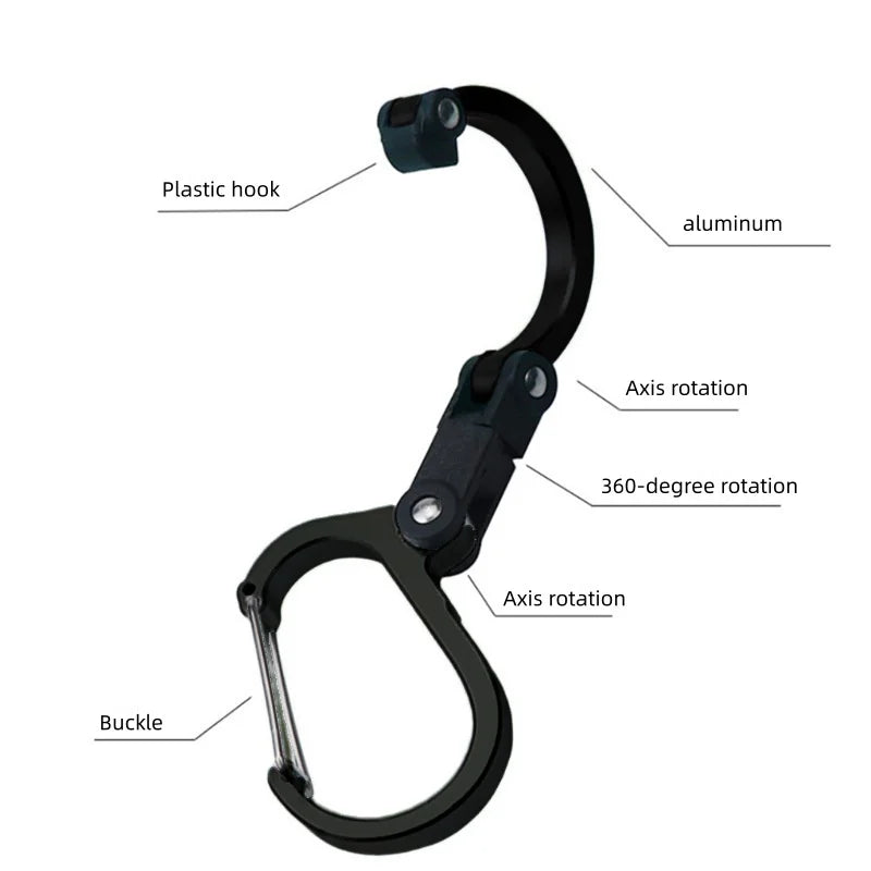 Robuster Karabiner mit drehbarem Haken für Outdoor – clever-campen Ansicht 5