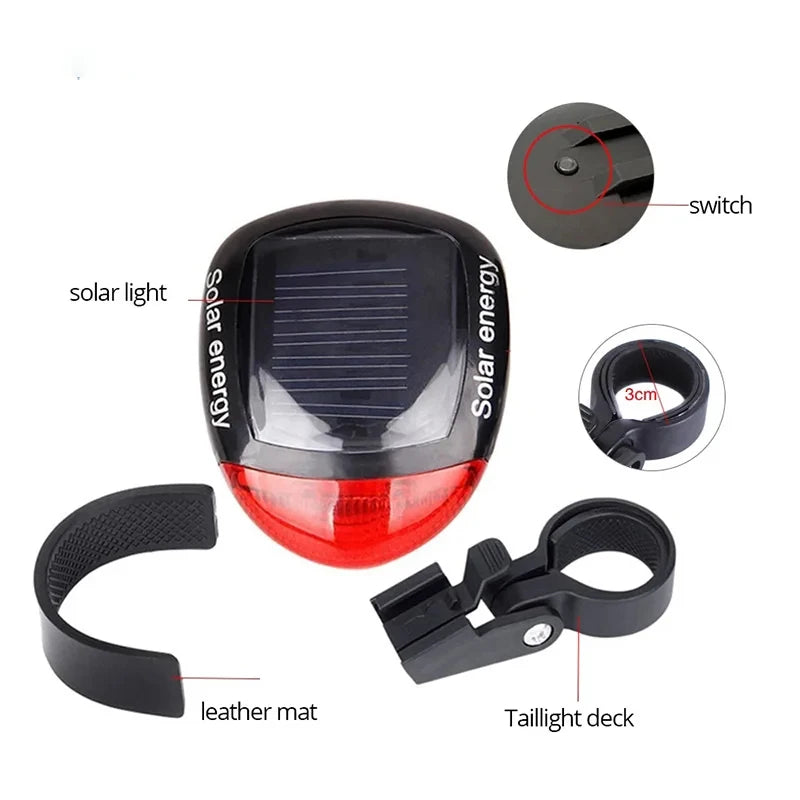 LED Solar Fahrrad Rücklicht für sicheres Fahren bei Nacht – clever-campen Ansicht 4