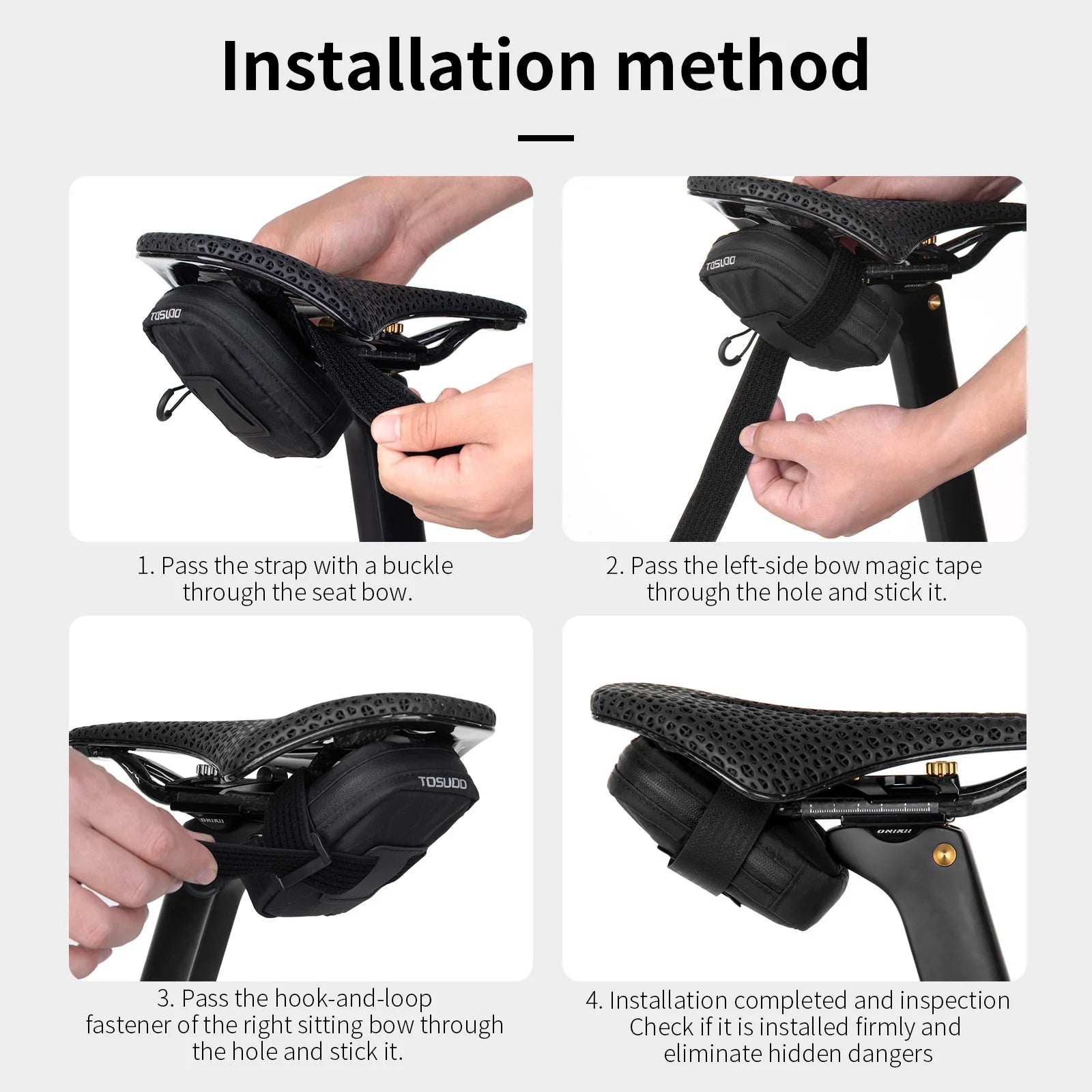 TOSUOD Fahrrad Mini Satteltasche – Leichte – clever-campen Ansicht 4