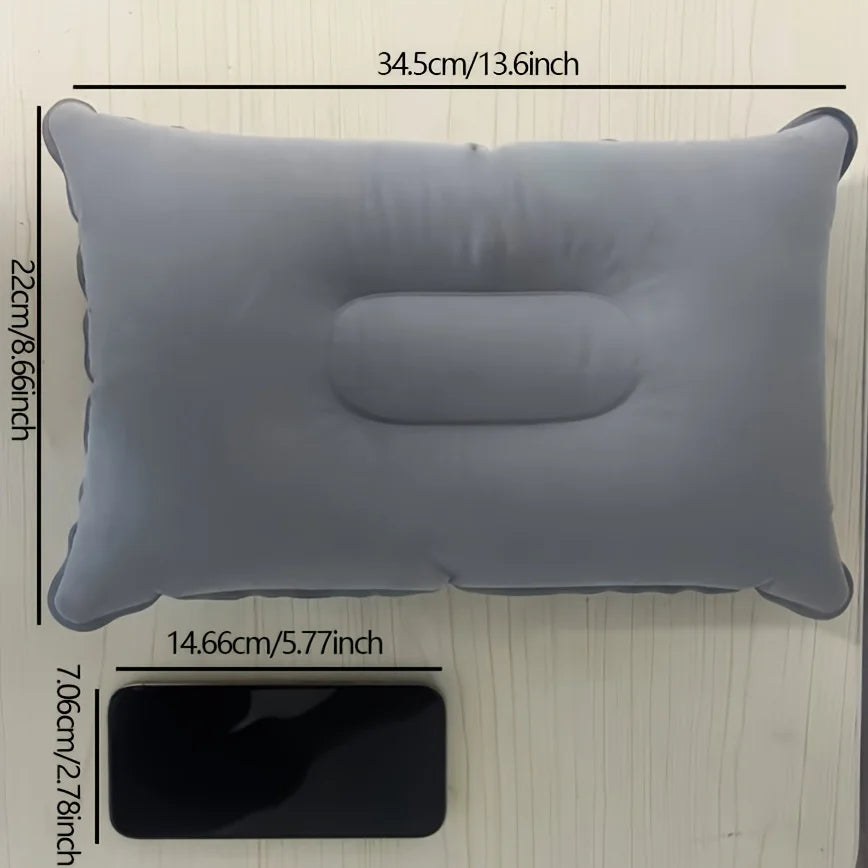 Bequemes aufblasbares Campingkissen für Nacken und Taille – clever-campen Ansicht 3