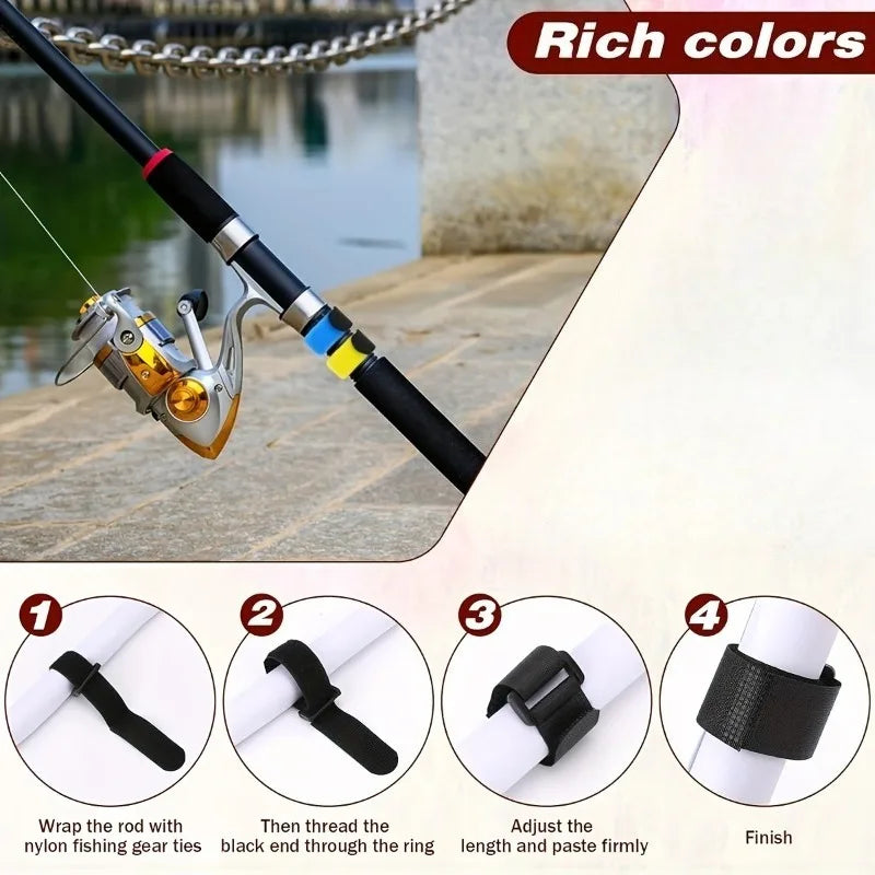 10er Set Wiederverwendbare Angelruten Haltebänder – clever-campen Ansicht 3