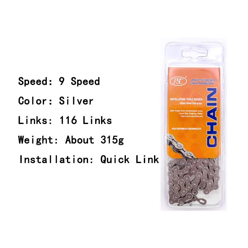 FSC Fahrradkette 6/7/8/9/10/11/12 Speed 116/126 Glieder – clever-campen Ansicht 3