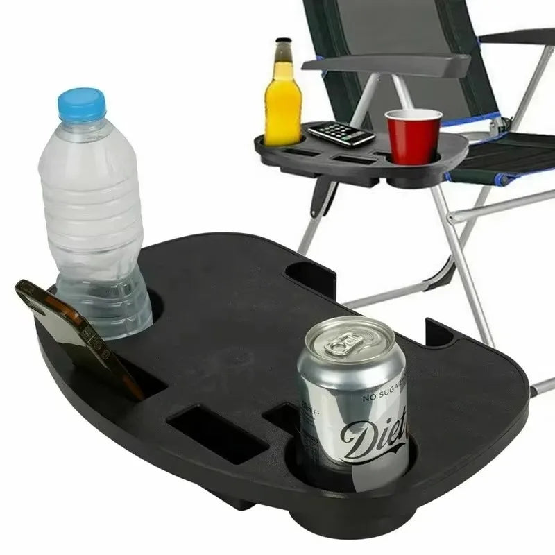 Praktischer Tisch für Campingstühle mit Getränkehaltern – clever-campen Ansicht 3