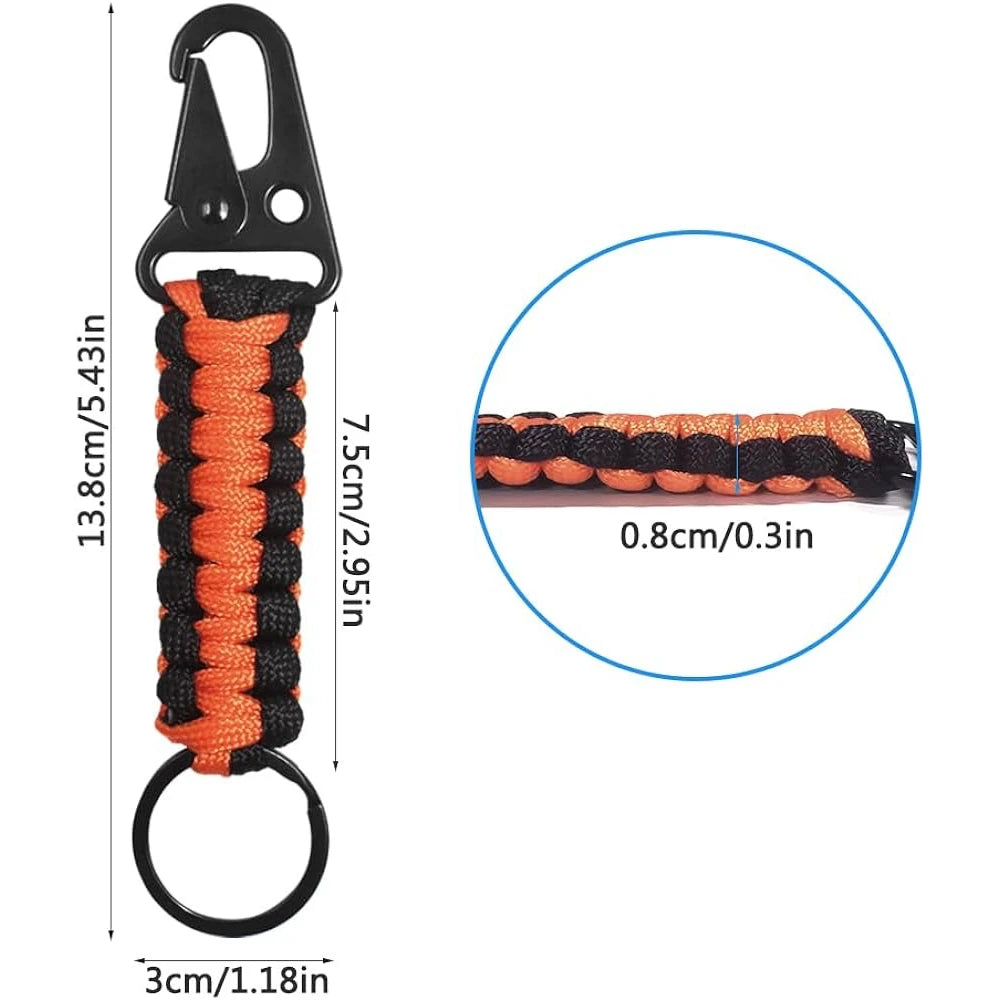 Paracord Schlüsselanhänger Survival Kit mit Karabiner – clever-campen Ansicht 3