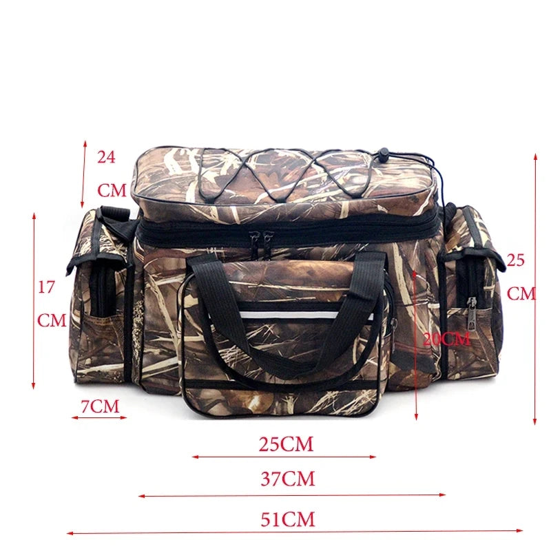 Wasserdichte Nylon Angeltasche 50x30x25cm mit grossem – clever-campen Ansicht 6