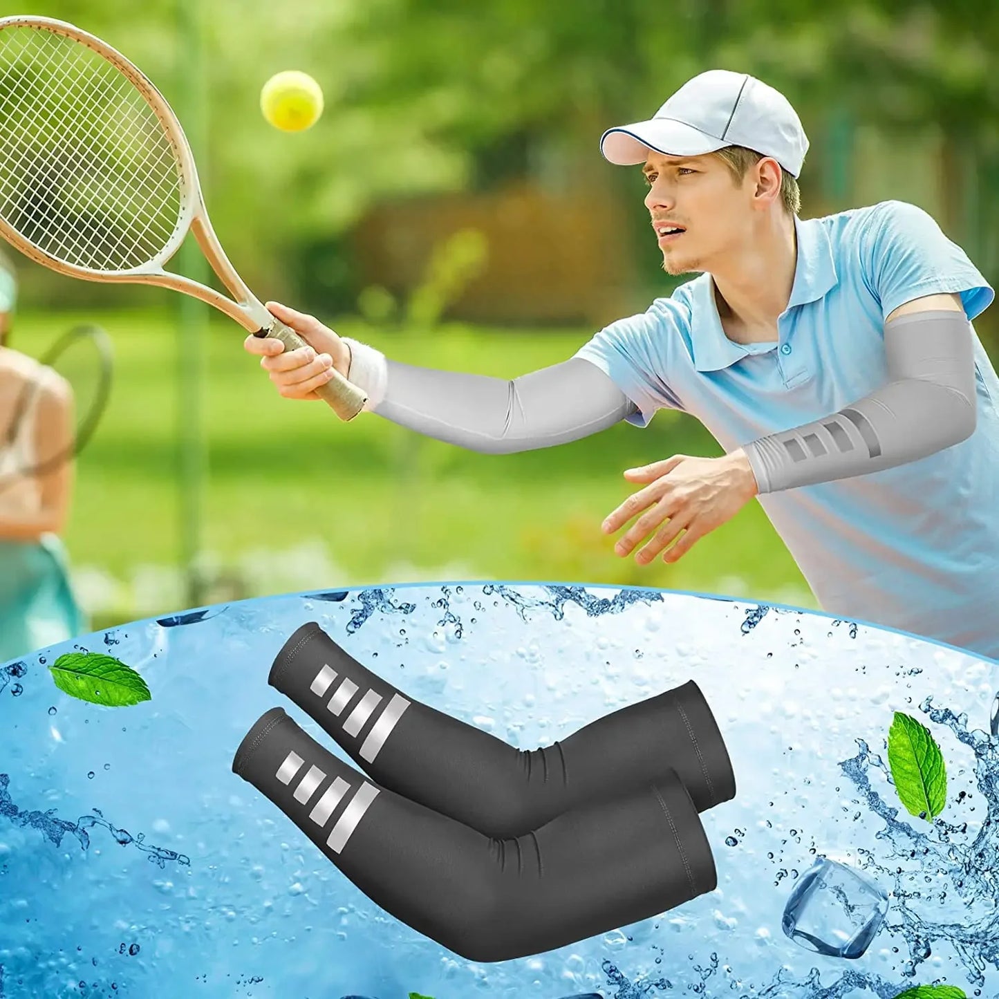 UV-Schutz Armlinge mit Reflektoren für Sport & Outdoor – clever-campen Ansicht 5