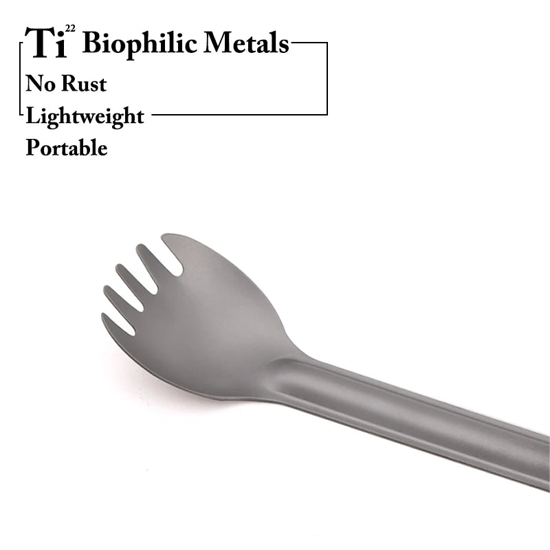 TiTo Titanium Spork mit langem Griff – ultraleicht – clever-campen Ansicht 2