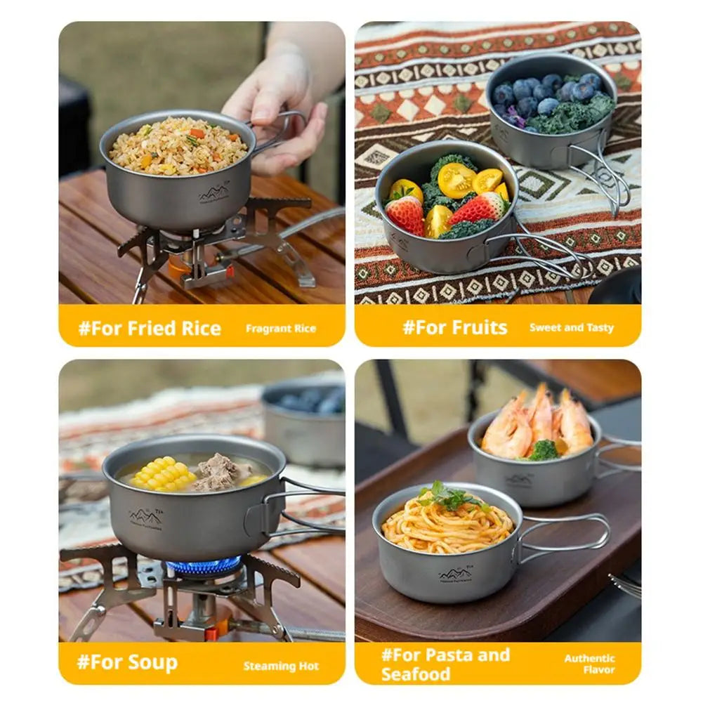 Ultraleichter Titan Campingtopf faltbar für Outdoor-Kochen – clever-campen Ansicht 5