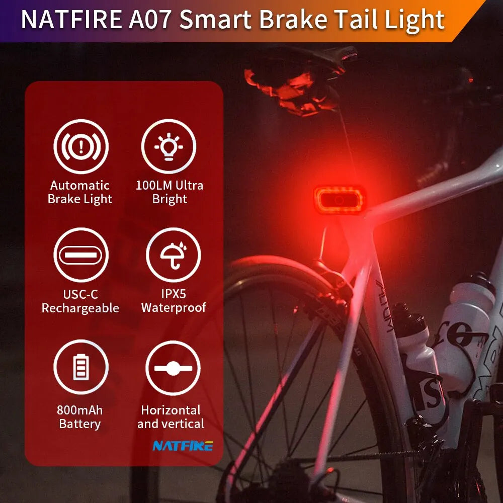 Smart Fahrrad Rücklicht A07 mit Bremsensor – clever-campen Ansicht 5
