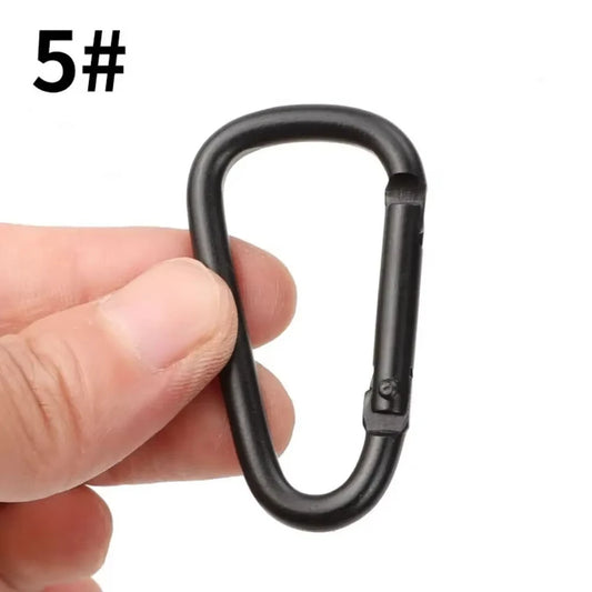Schwarze Aluminiumlegierung Karabinerhaken – 5er Set – clever-campen Ansicht 2