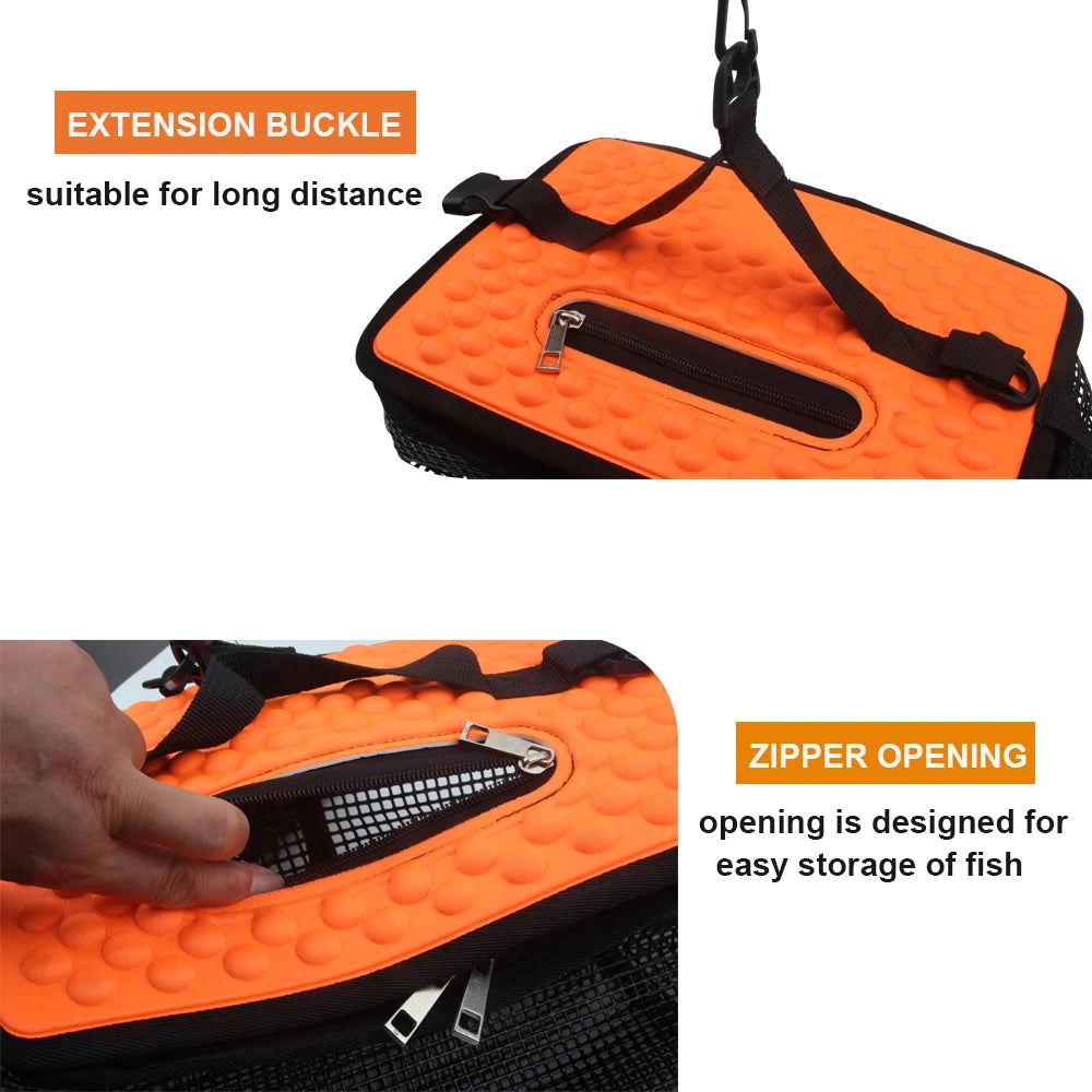 Faltbares Fischernetz mit Rahmen – Angeln – als Netztasche – clever-campen Ansicht 4