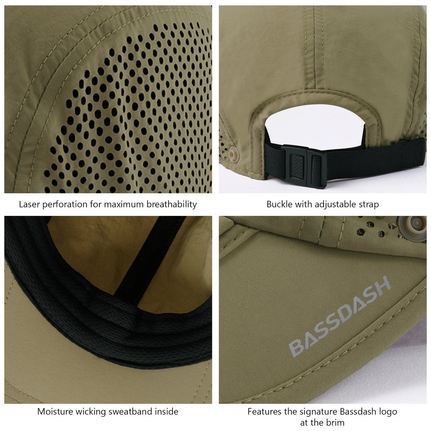 BASSDASH UPF 50+ Faltbare Angelmütze mit Nackenflügel – clever-campen Ansicht 6