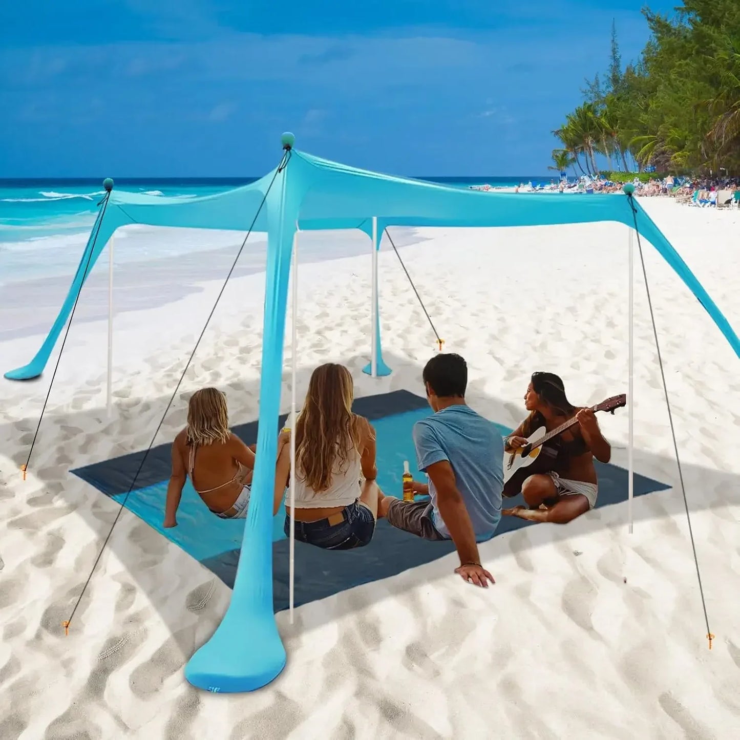 Sonnensegel für Strand und Camping – UV-Schutz und Windfest – clever-campen Ansicht 6