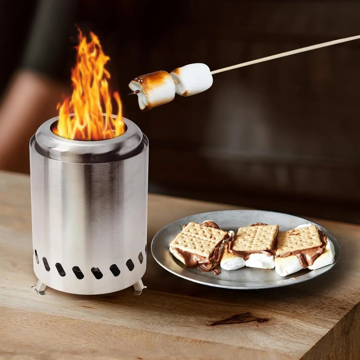 Tragbarer Holzofen aus Edelstahl für Camping – clever-campen Ansicht 4