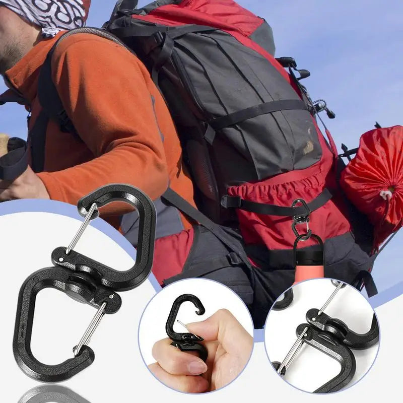 Doppelter Clip Karabiner Outdoor Haken für Rucksack – clever-campen Ansicht 3
