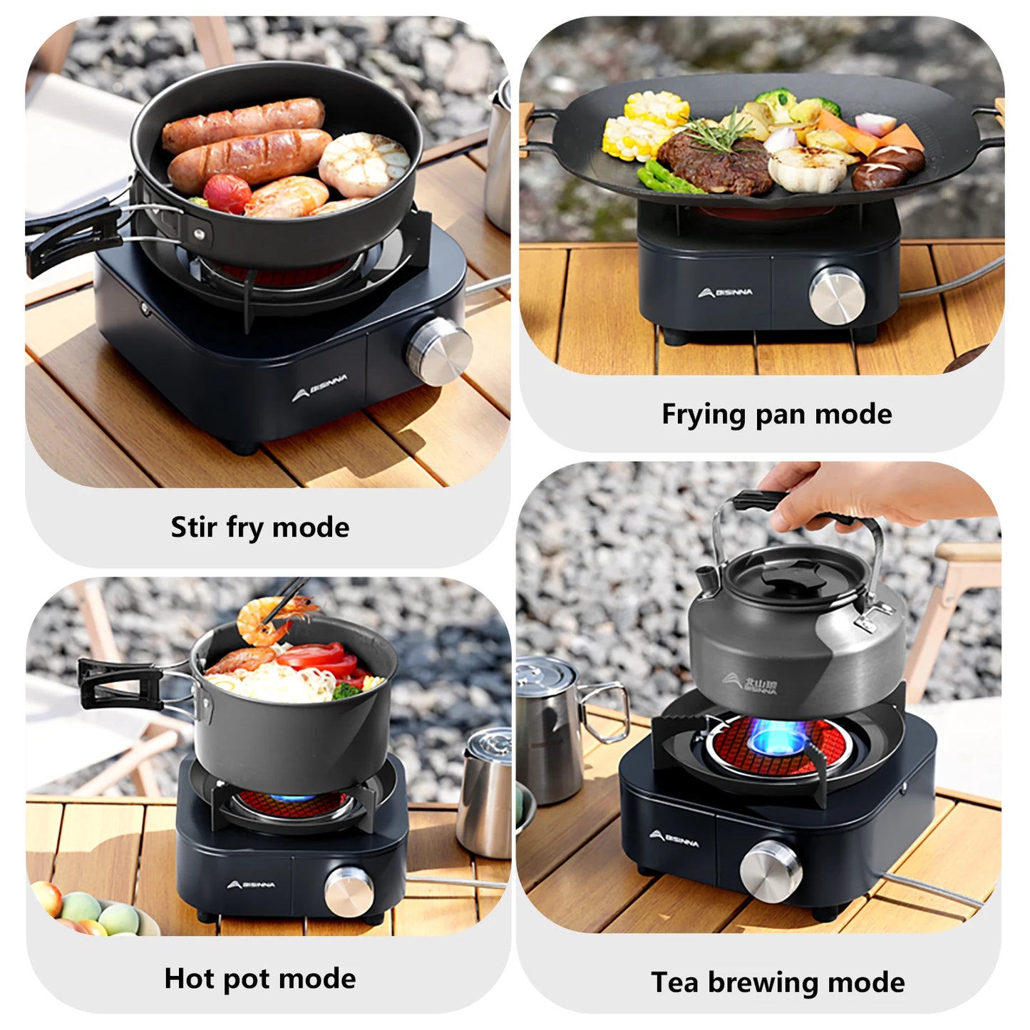 BISINNA 4000W Gasbrenner – Tragbarer Campingkocher – clever-campen Ansicht 6