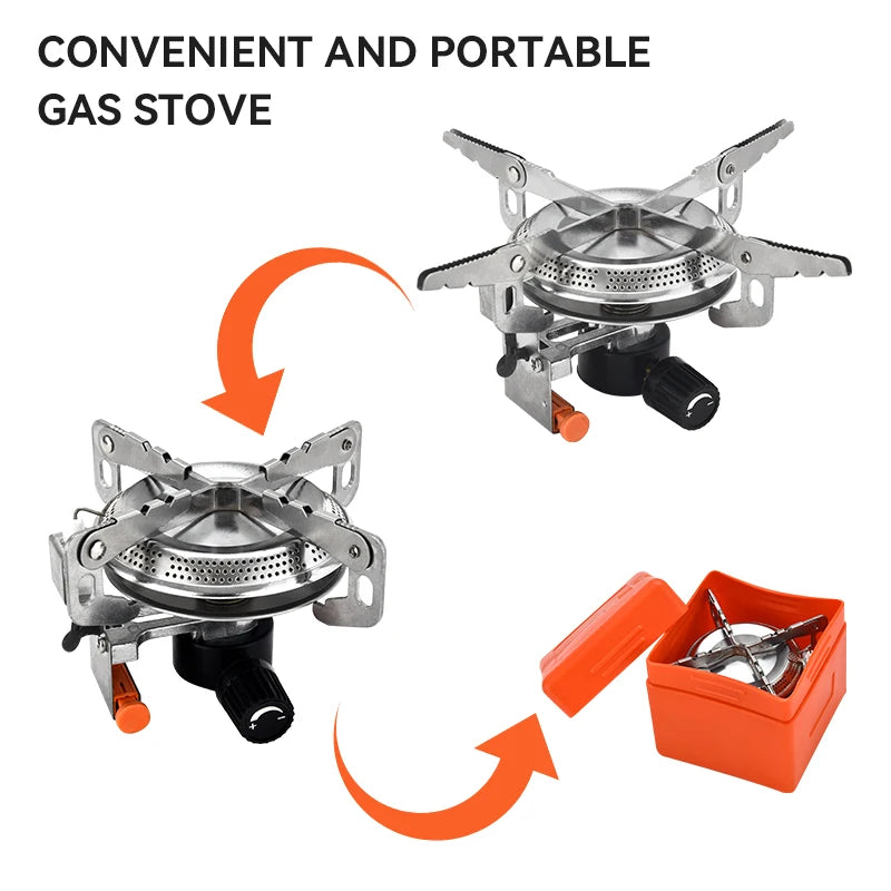 Winddichter Camping Gas Kocher – Faltbarer Elektronik Kocher – clever-campen Ansicht 5