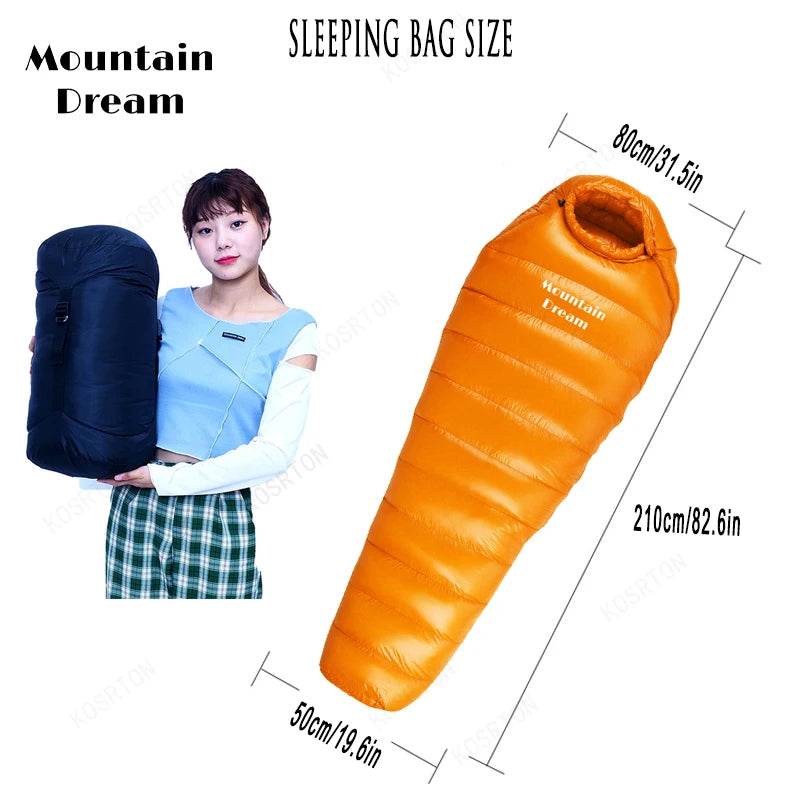 Winter Schlafsack Erwachsene Mumienschlafsack Daunen – clever-campen Ansicht 5